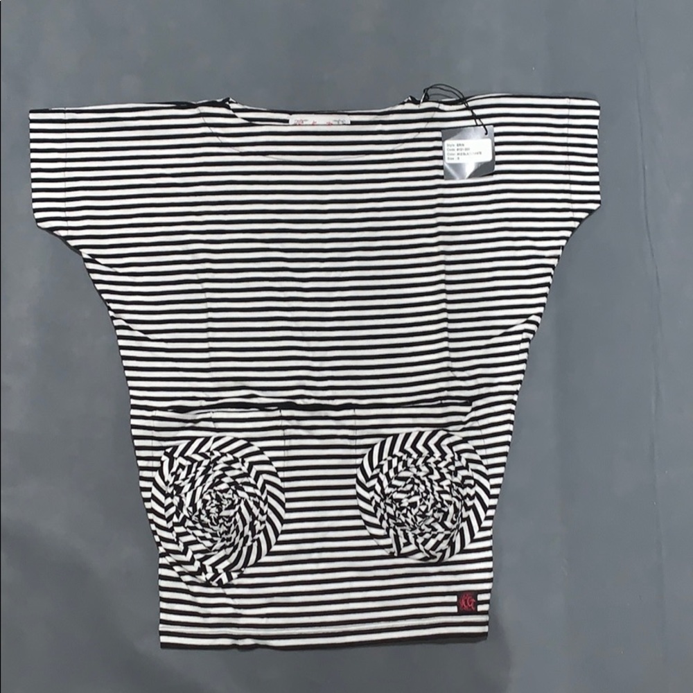 Striped T-Shirt With Detailed Pockets